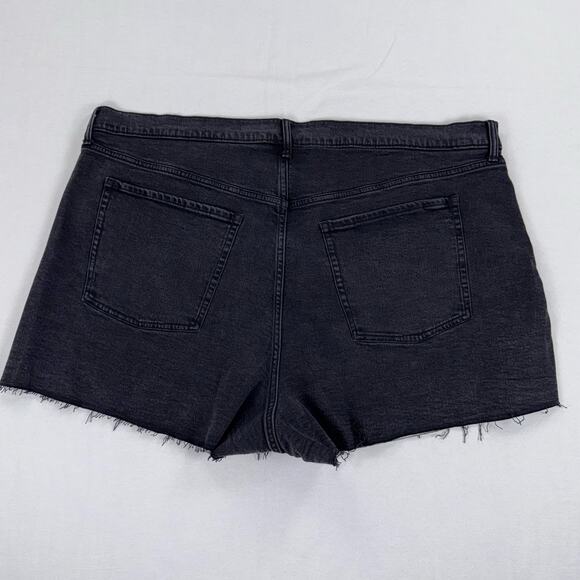 Old Navy Plus Women's Sky High A-Line Denim Jean Short 4X Washed Black - Picture 5 of 12